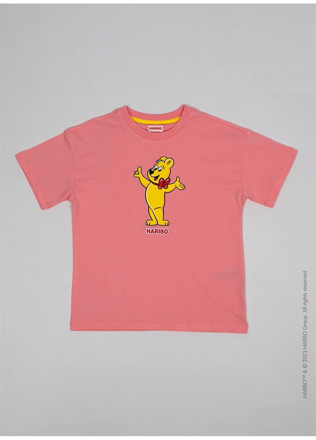 Haribo Baskılı Pembe Kız Çocuk T-Shirt HRBTXT107