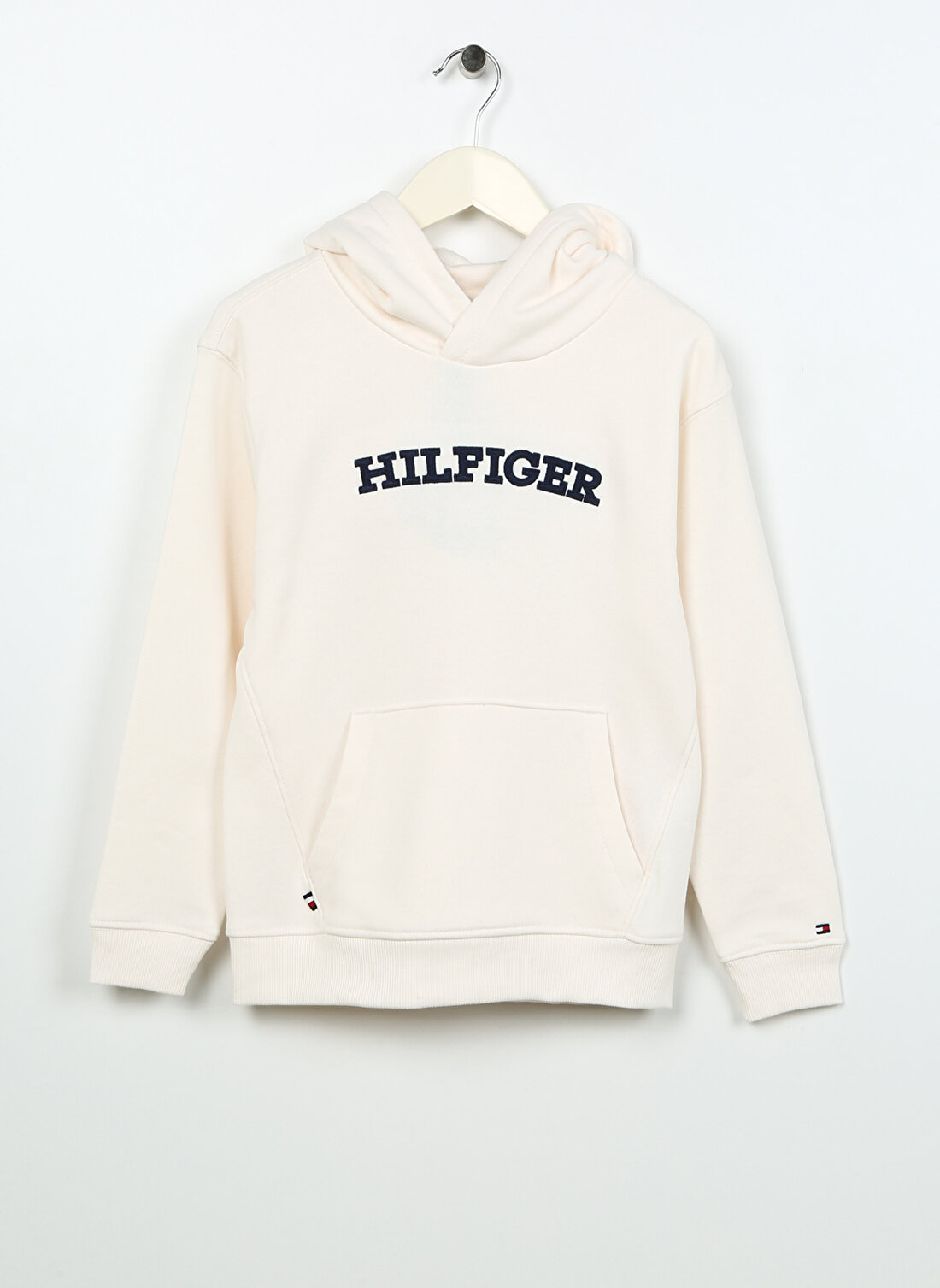 Tommy Hilfiger Beyaz Erkek Çocuk Kapüşonlu Uzun Kollu Sweatshirt KB0KB08290    