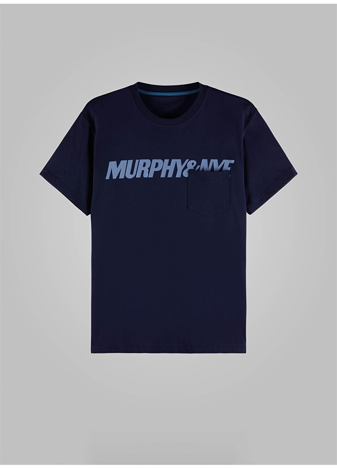 Murphy&Nye Bisiklet Yaka Düz Lacivert Erkek T-Shirt GAFF T-SHIRT