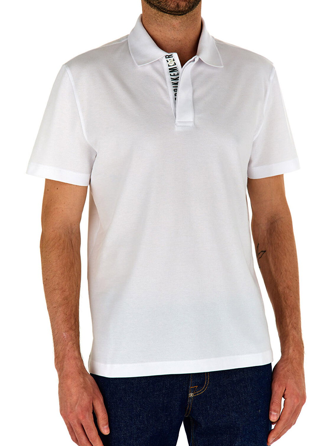 Bikkembergs Beyaz Erkek Polo T-Shirt C 8 097 80