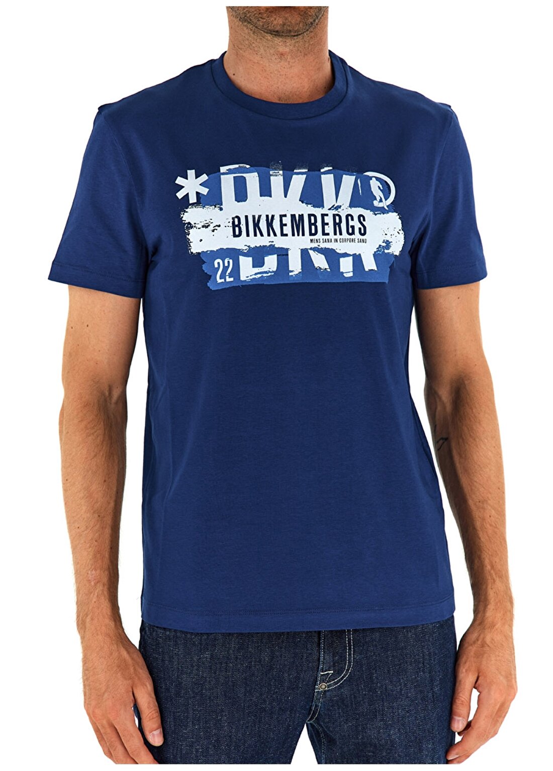 Bikkembergs Mavi Erkek T-Shirt C 4 101 3G