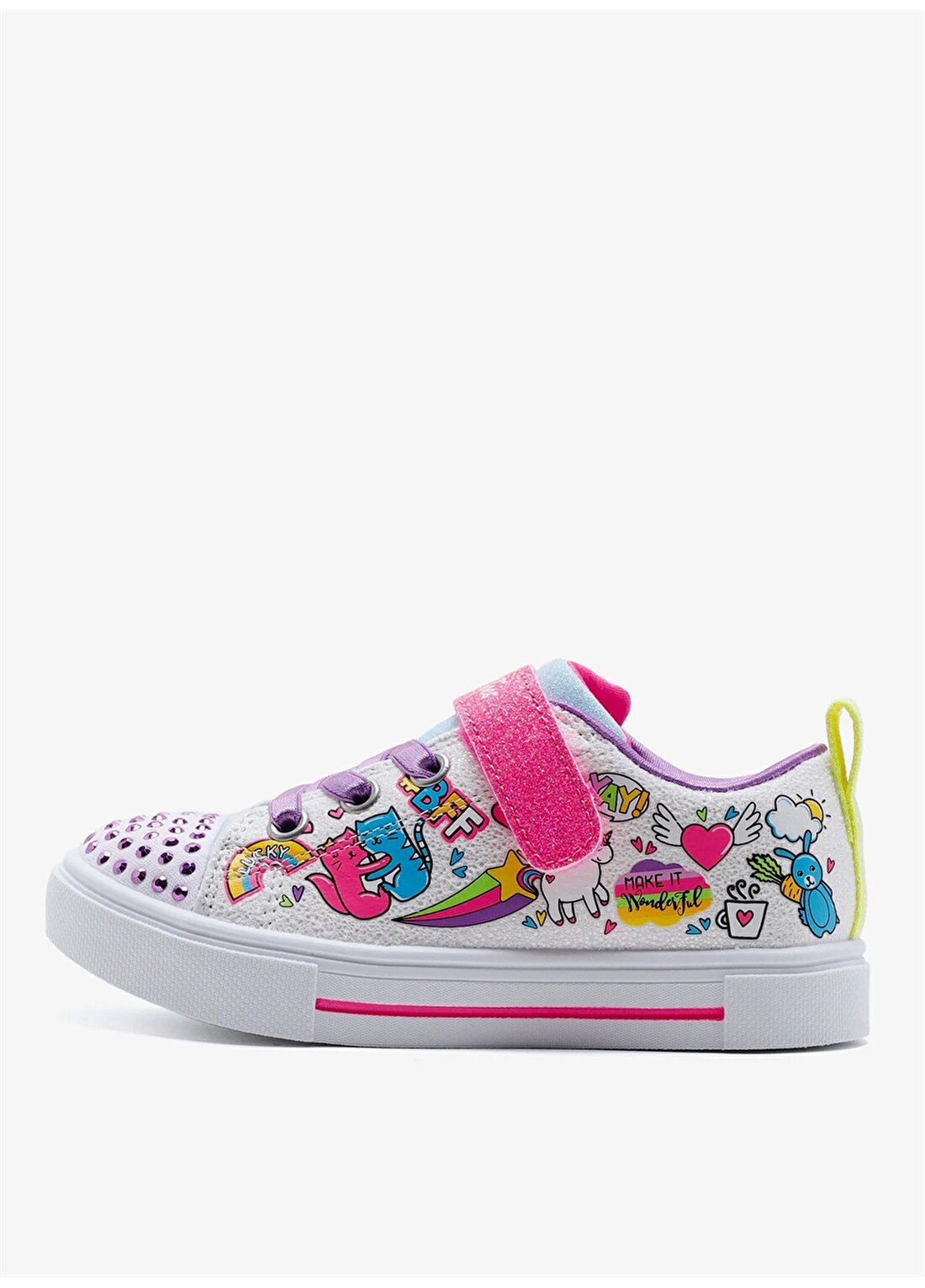 Skechers Beyaz - Çok Renkli Kız Çocuk Yürüyüş Ayakkabısı 314786N WMLT TWINKLE SPARKS