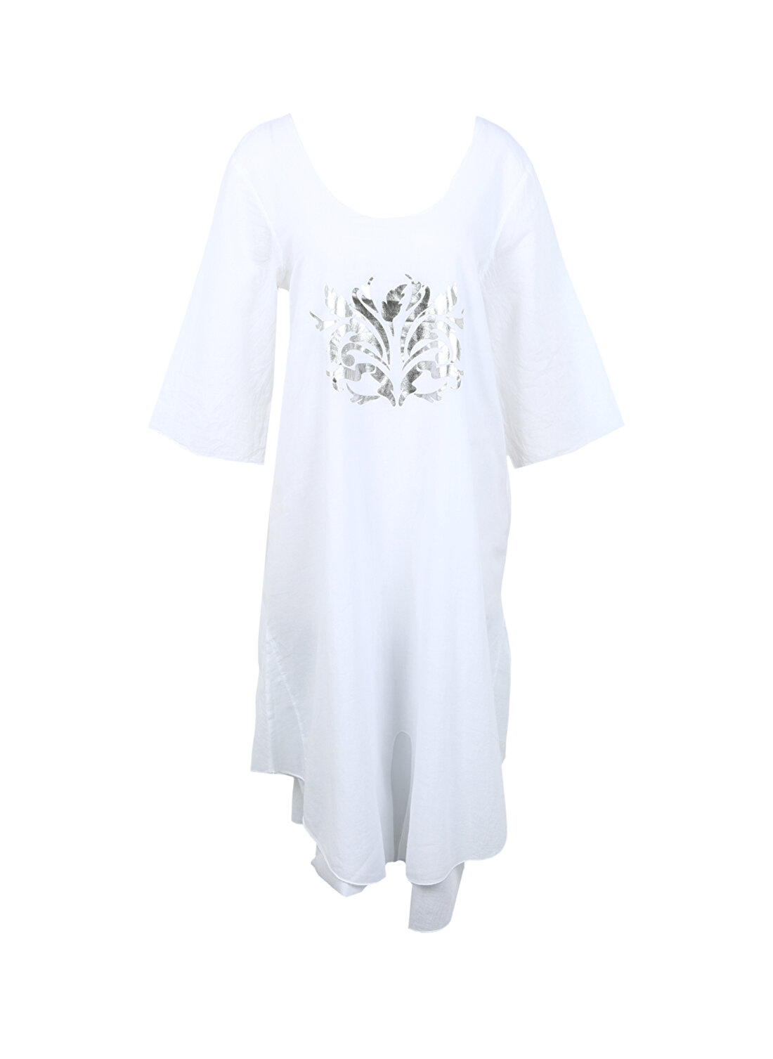 White by Nature Beyaz Kadın Midi Plaj Elbisesi 314706