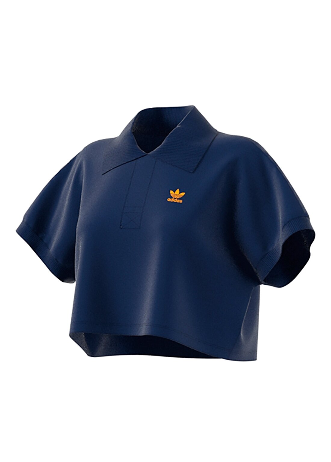 Adidas Mavi Kadın Regular Fit Polo T-Shirt II0746-CROPPED POLO OS DKB
