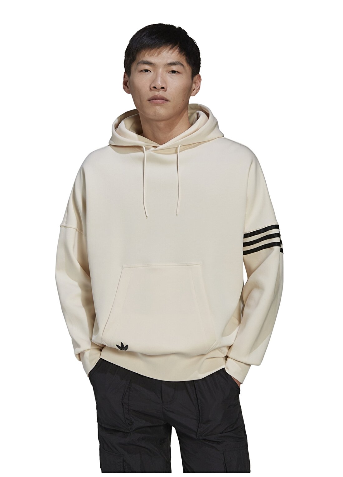 Adidas Beyaz Erkek Kapüşon Yaka Regular Fit Sweatshirt HM1870-NEW C HOODIE