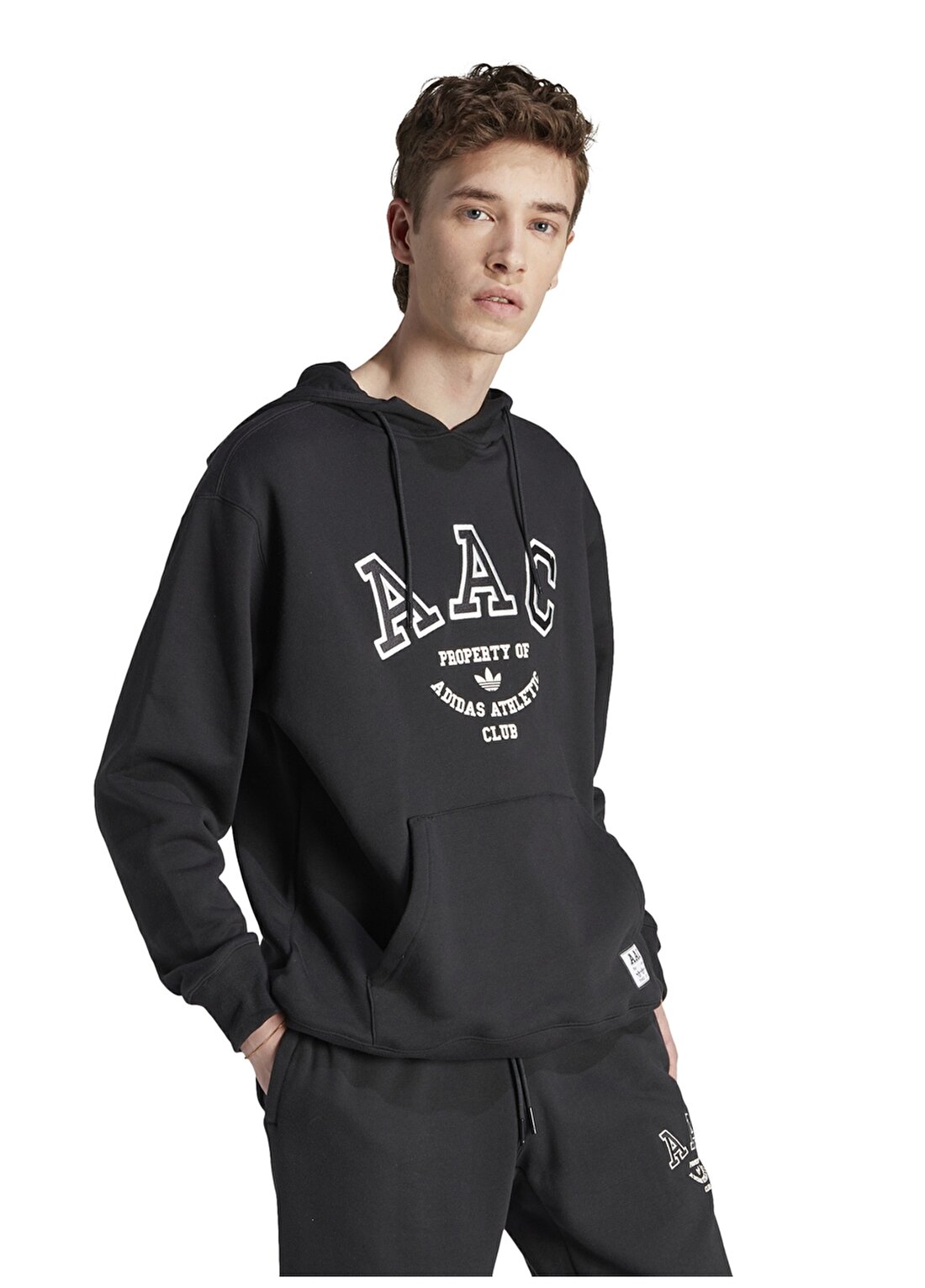 Adidas Siyah Erkek Kapüşonlu Regular Fit Sweatshirt HZ0700-HACK AAC HOOD BLA