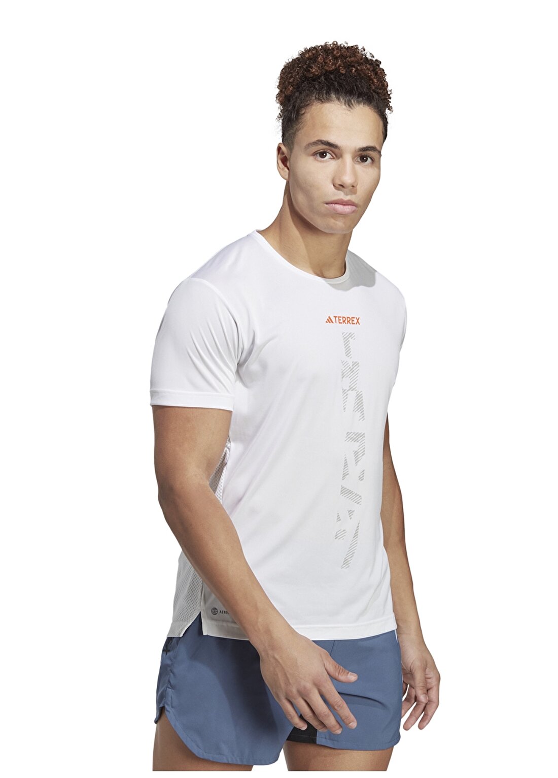 Adidas Beyaz Erkek Yuvarlak Yaka Terrex T-Shirt HT9442-AGR SHIRT WHI