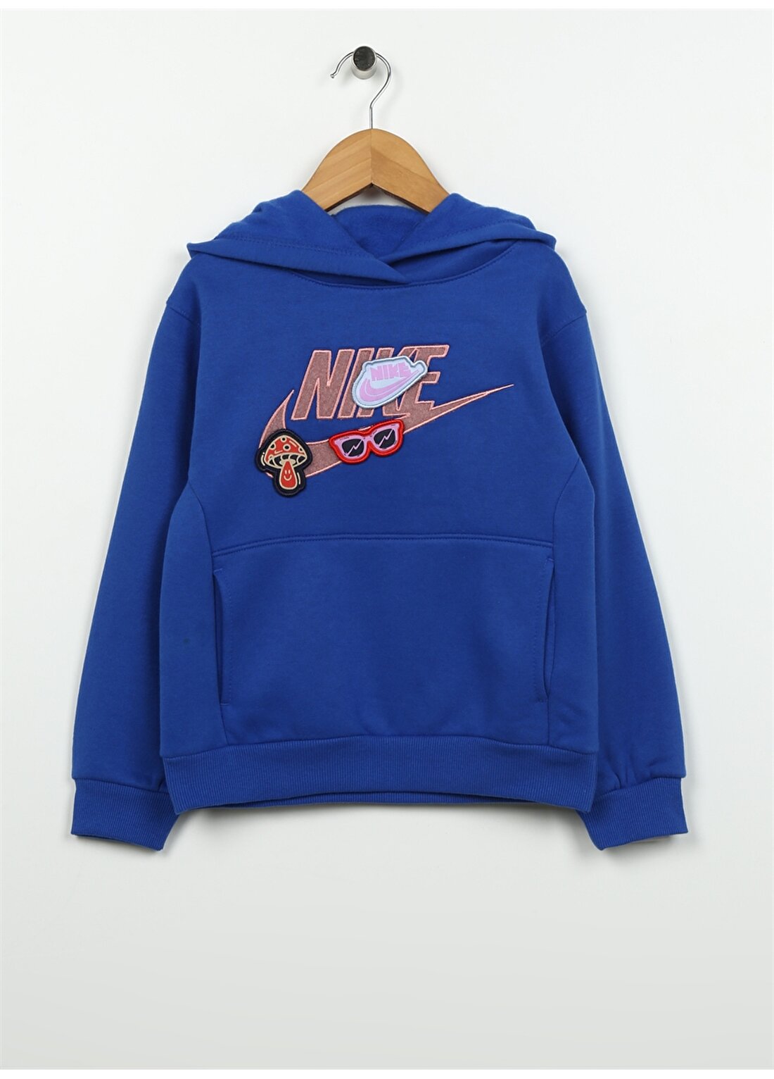 Nike Çocuk Mavi Kapüşonlu Baskılı Sweatshirt 86L137-U89 NKN YOU DO YOU PULLOVER