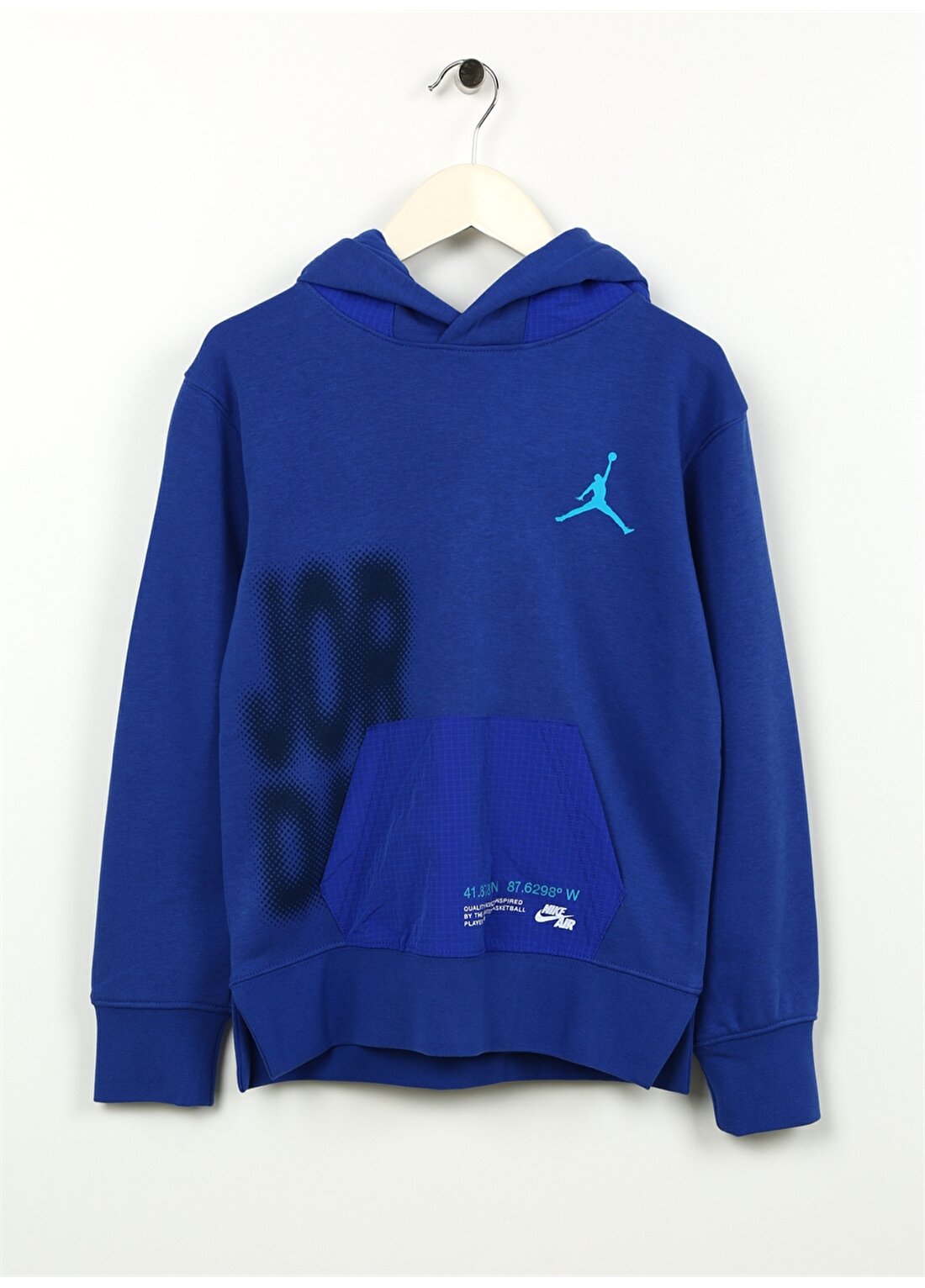 Nike Çocuk Mavi Kapüşonlu Sweatshirt 95C632-B5K JDB NOTHING BUT NYLON FT