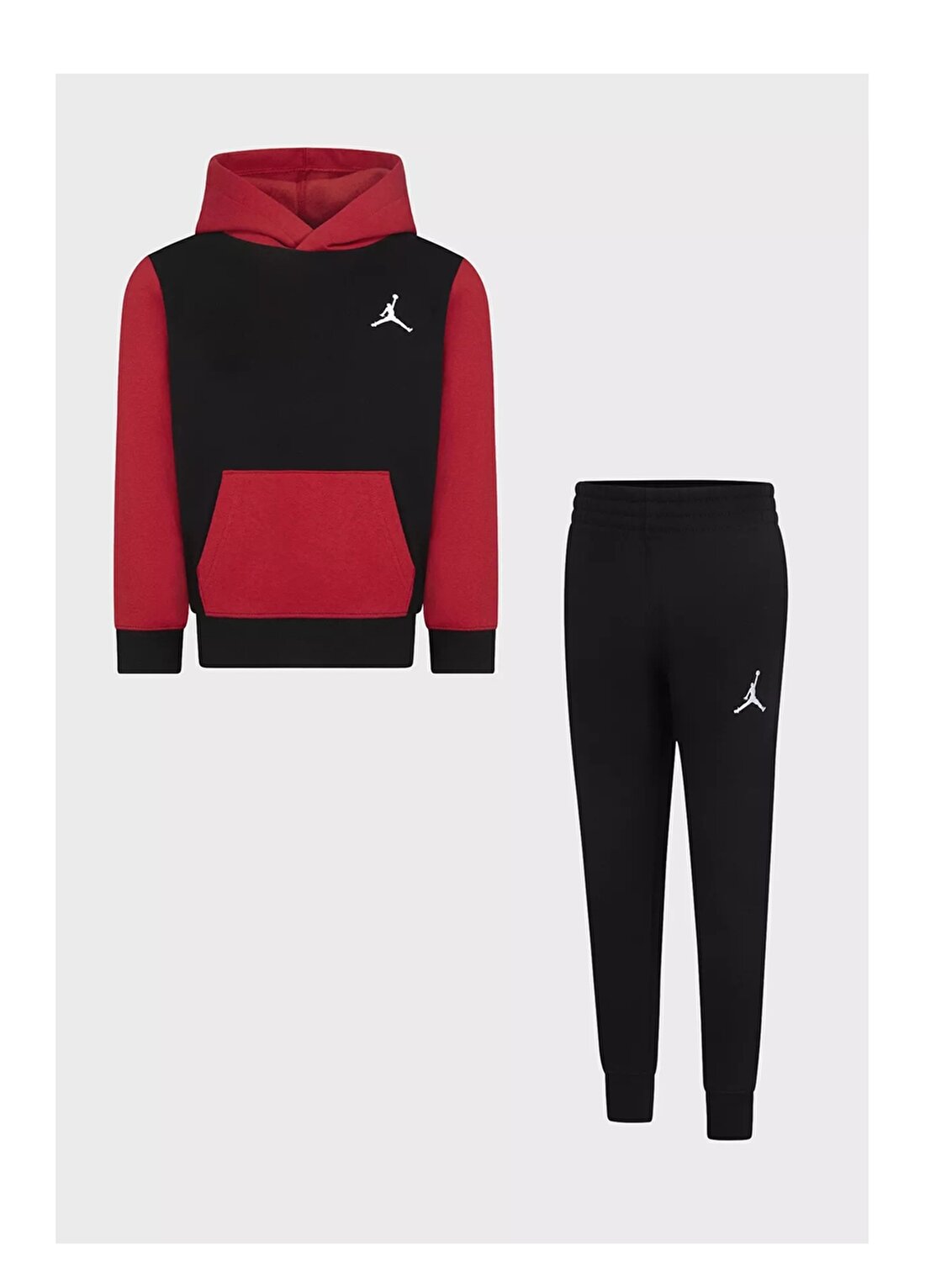 Nike Çocuk Siyah - Kırmızı Kapüşonlu Eşofman Takımı 85C589-KR5 JDB MJ ESSENTIALS FLC PO