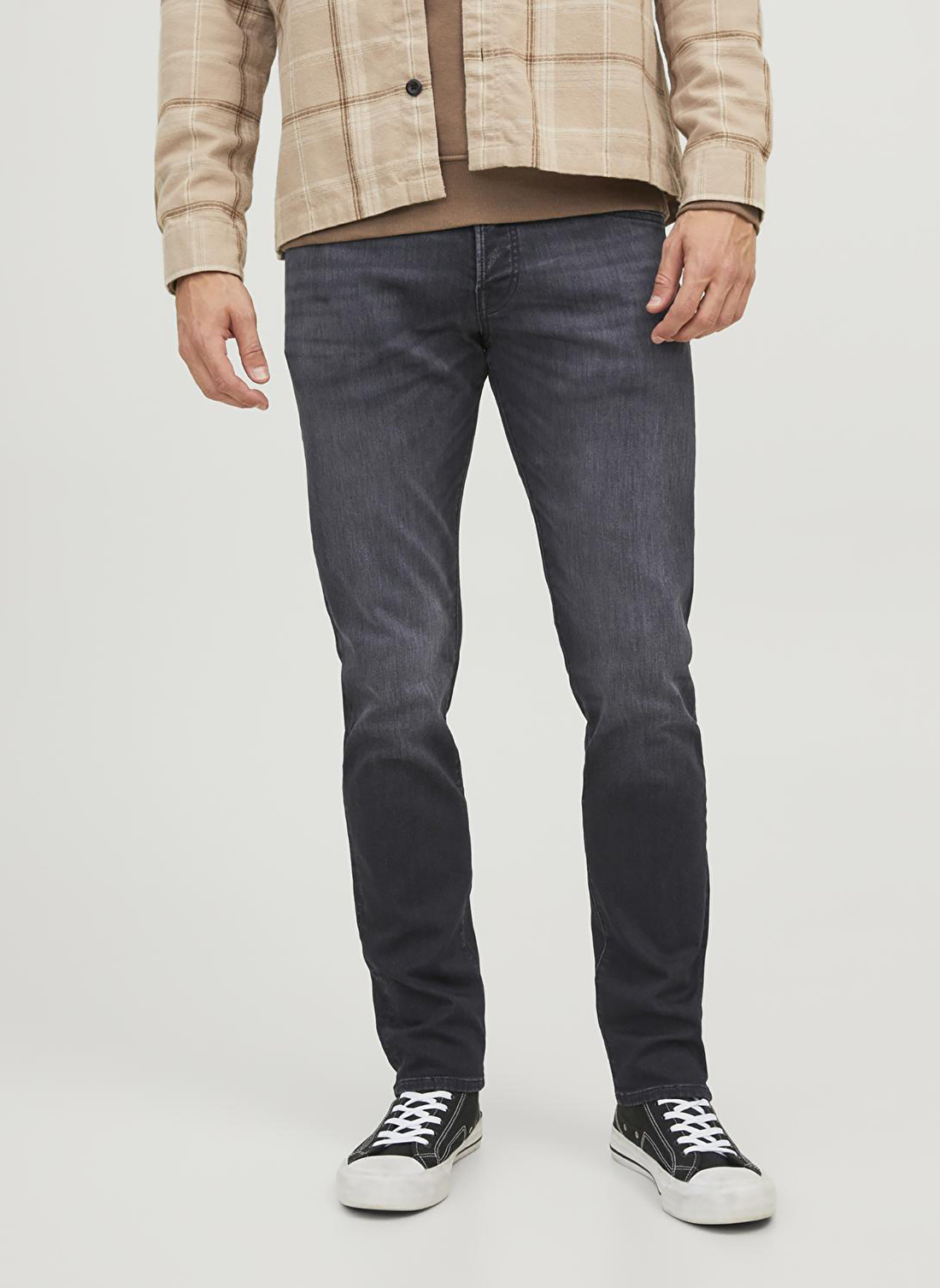 Jack & Jones Düşük Bel Slim Fit Siyah Erkek Denim Pantolon 12237316_JJIGLENN JJICON GE 842 I.K