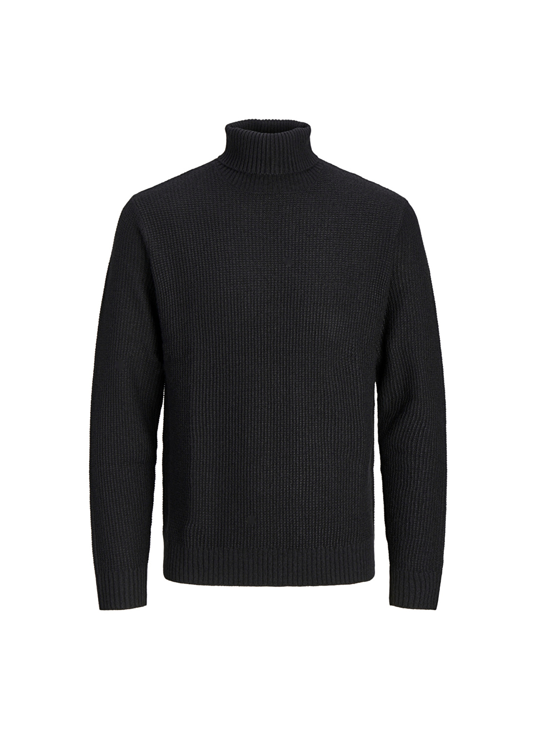 Jack & Jones Dik Yaka Standart Siyah Erkek Kazak 12243119_JORKYLE KNIT ROLL NECK