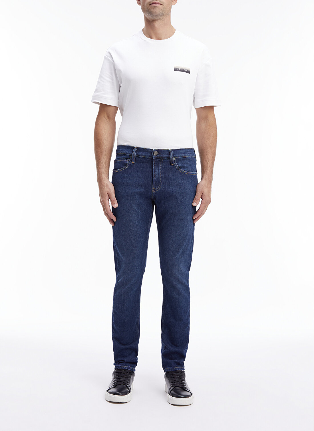 Calvin Klein Normal Bel Normal Paça Slim Fit Mavi Erkek Denim Pantolon K10K1114561BJ
