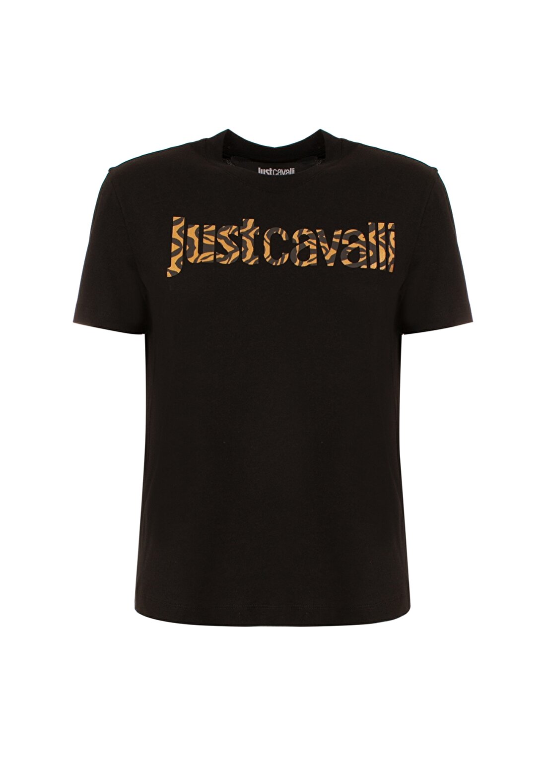 Just Cavalli Bisiklet Yaka Baskılı Beyaz Kadın T-Shirt 74PBHG03