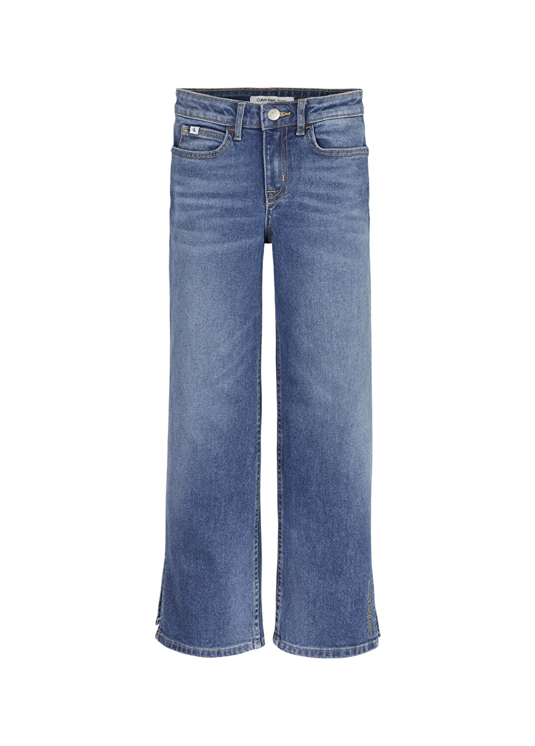 Calvin Klein Yüksek Bel Mavi Kız Çocuk Denim Pantolon IG0IG020711A4