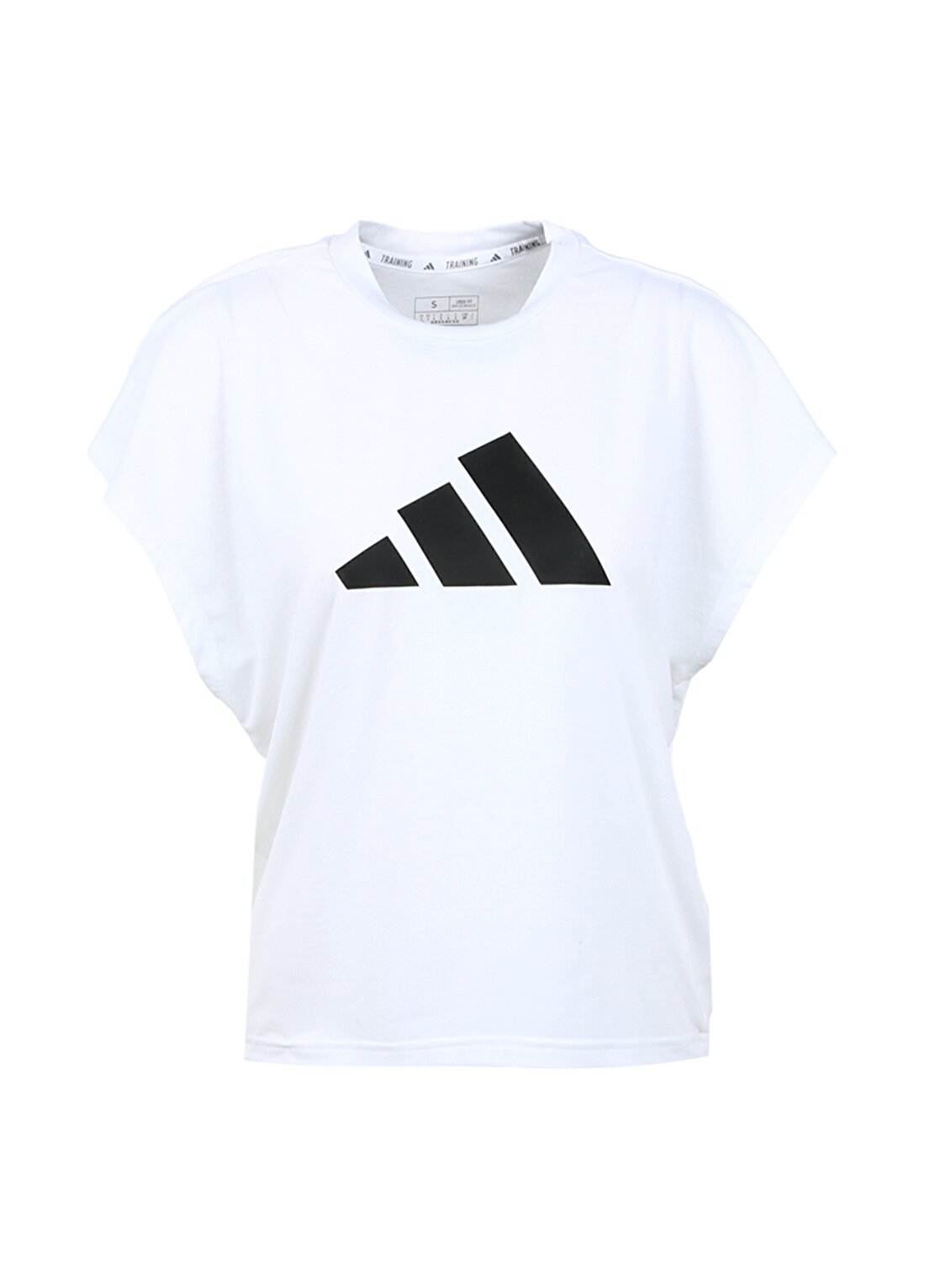 Adidas Beyaz Kadın Bisiklet Yaka T-Shirt IM4743-TI LOGO T