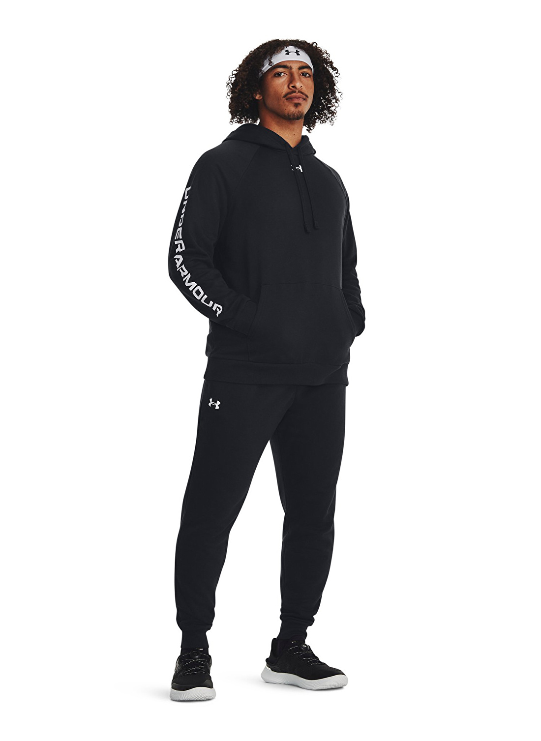 Under Armour Siyah Erkek Eşofman Takımı 1379768-001 UA Rival Fleece Suit  