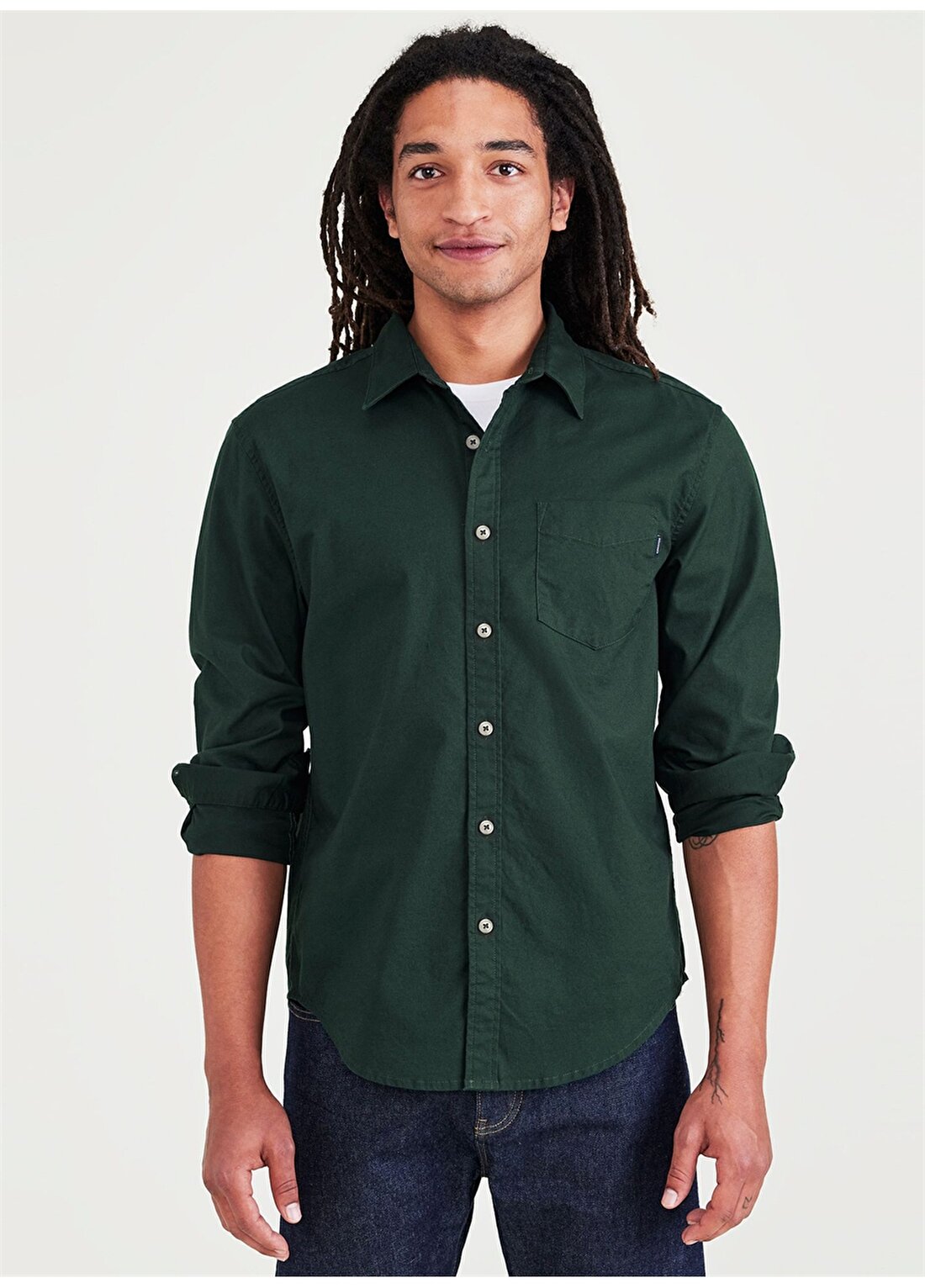 Dockers Regular Fit Gömlek Yaka Yeşil Erkek Gömlek A3139-0031