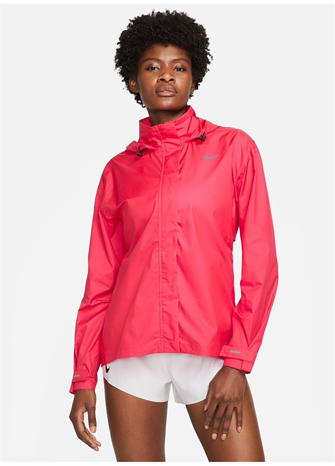 Nike Kırmızı - Pembe Kadın Dik Yaka Regular Fit Ceket FB7451-648 W NK FAST REPEL