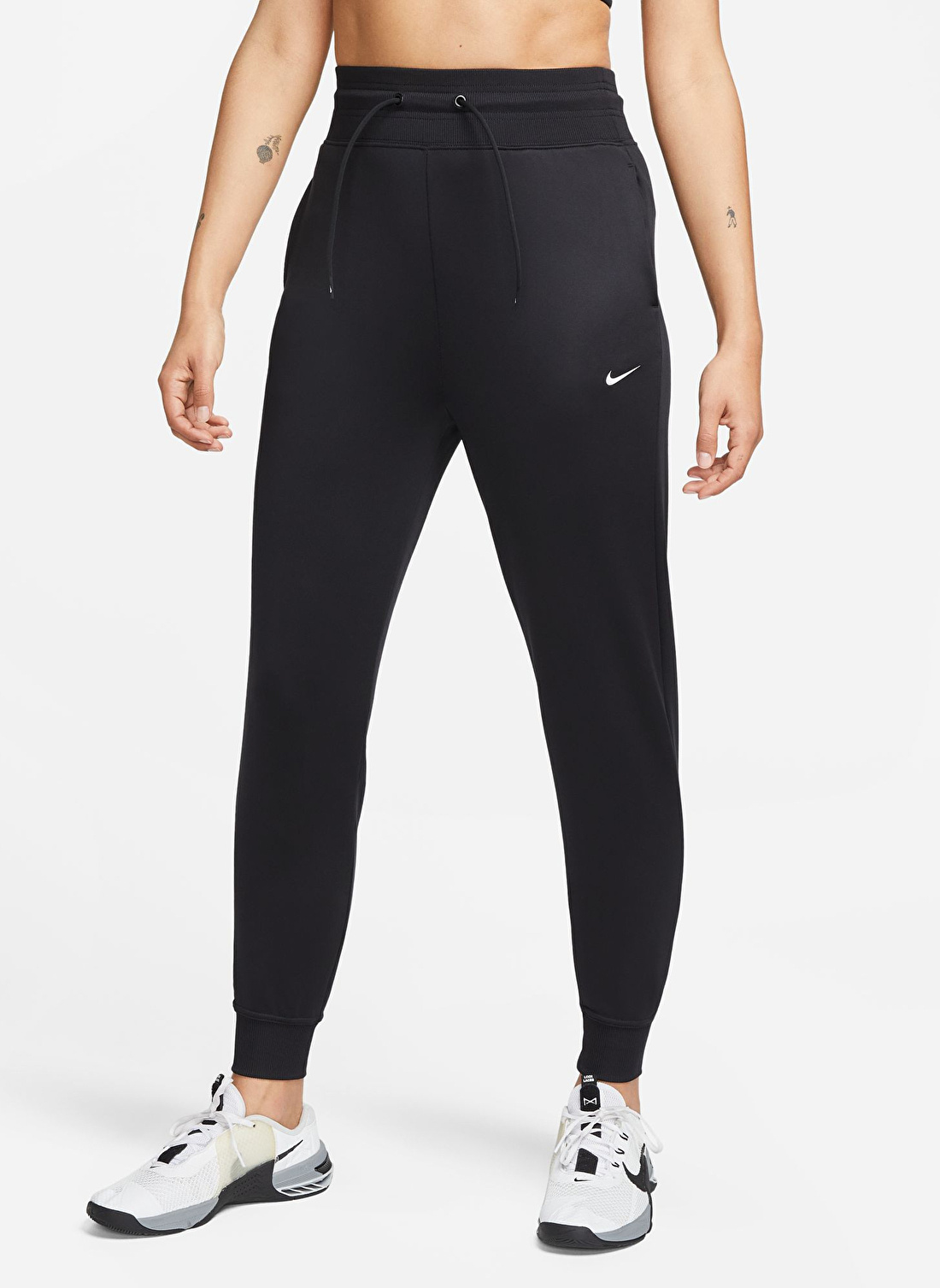 Nike Siyah - Gri - Gümüş Kadın Regular Fit Eşofman Altı FB5431-010 W NK ONE TF JOGGER PANT 