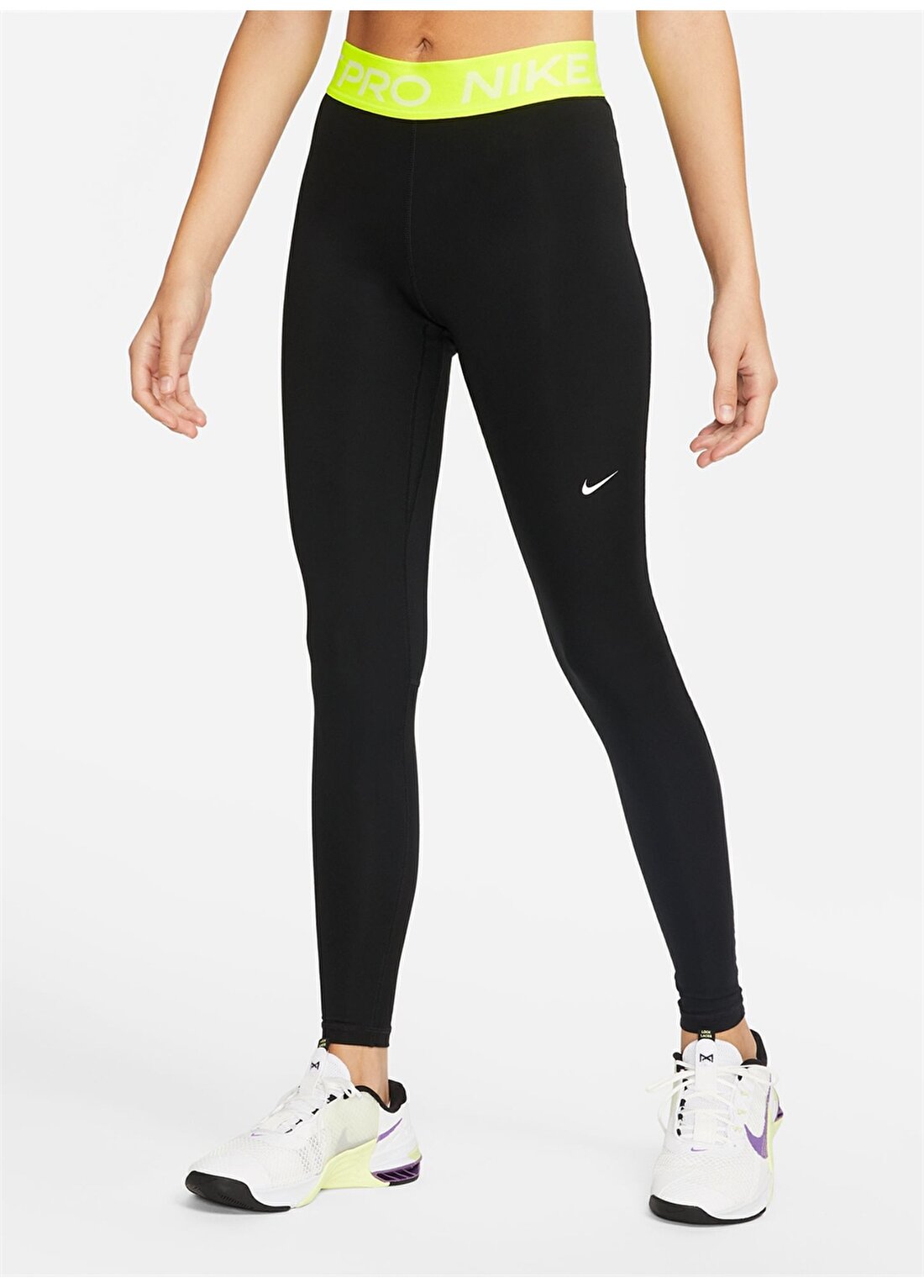 Nike Siyah - Gri - Gümüş Kadın Dar Paça Slim Fit Tayt CZ9779-013 W NP 365 TIGHT