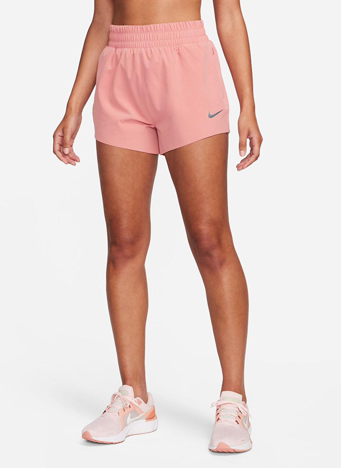 Nike Kırmızı - Pembe Kadın Regular Fit Şort FB7628-618 W RUN DVN DF HR 3 SHORT 