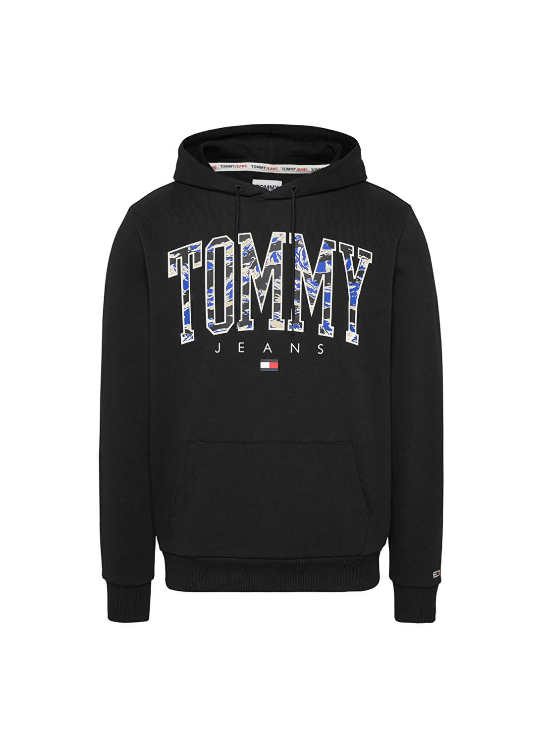 Tommy Jeans Kapüşon Yaka Siyah Erkek Sweatshırt DM0DM17810BDS