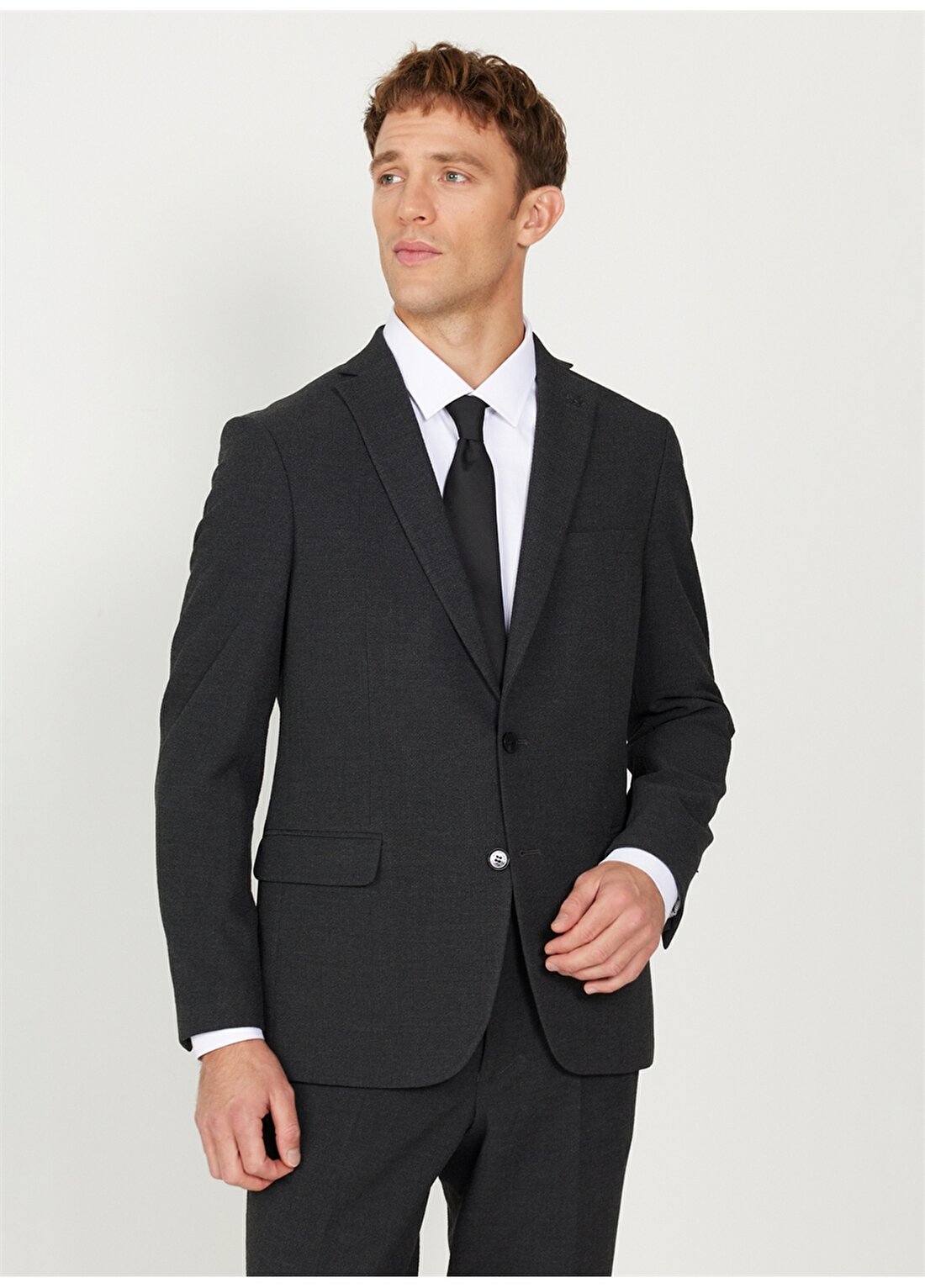 Altınyıldız Classics Normal Bel Slim Fit Antrasit Erkek Takım Elbise 4A3024100015