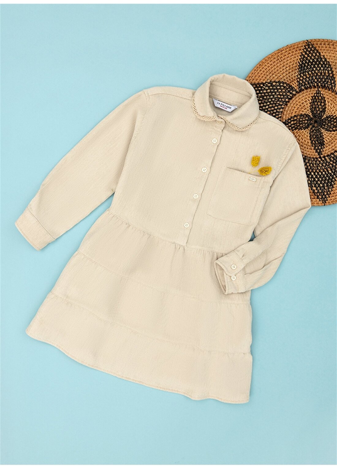 U.S. Polo Assn. Kum Kız Çocuk Diz Üstü Elbise SAMT