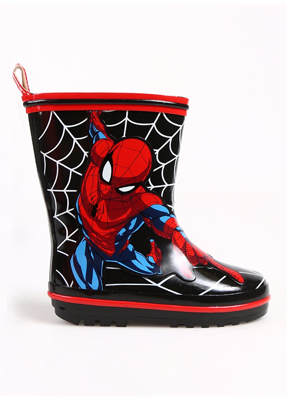 Spider Man Kauçuk Siyah Erkek Çocuk Yağmur Botu 3F SIPTA.P3PR