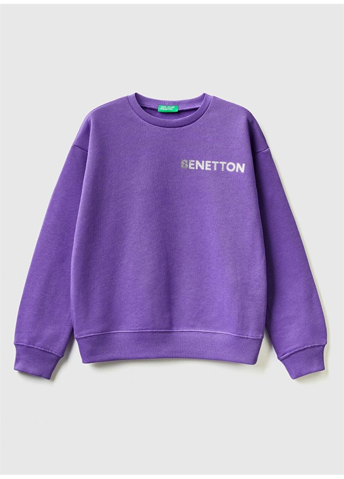 Benetton Mor Kız Çocuk Sweatshirt 3GNSC502V