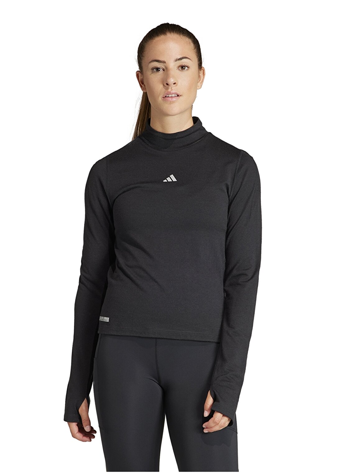 Adidas Siyah Kadın Yuvarlak Yaka Uzun Kollu T-Shirt IB6379 ULT CTE MERINOL BLA