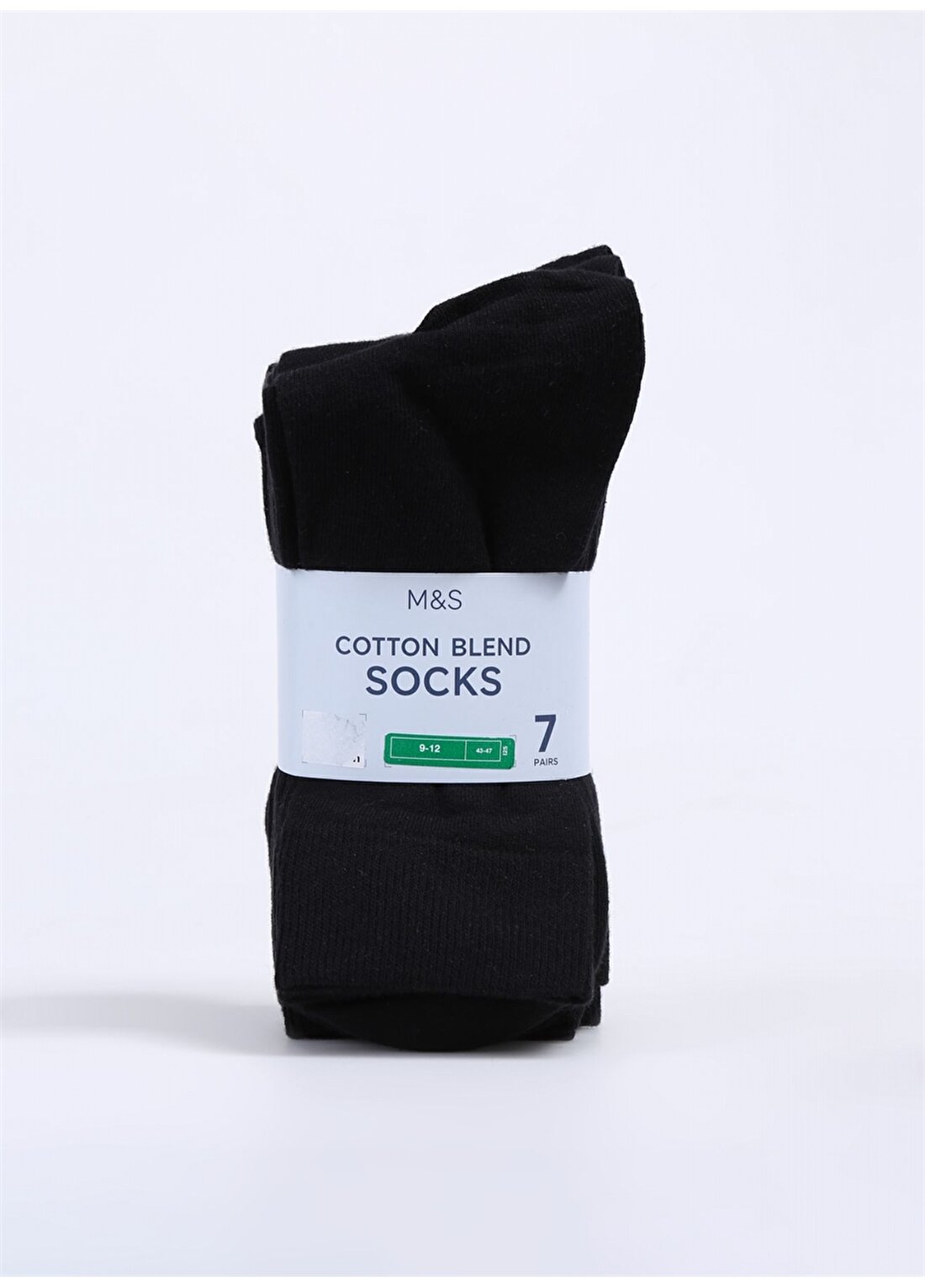 Marks & Spencer Siyah Erkek 7'Li Regular Fit Çorap Seti 820