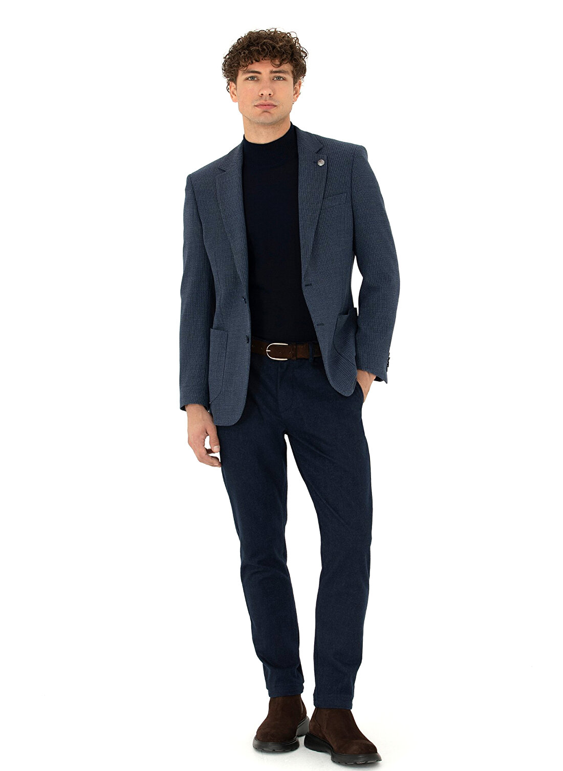 Pierre Cardin Normal Bel Normal Paça Slim Fit Lacivert Erkek Pantolon MARVINA