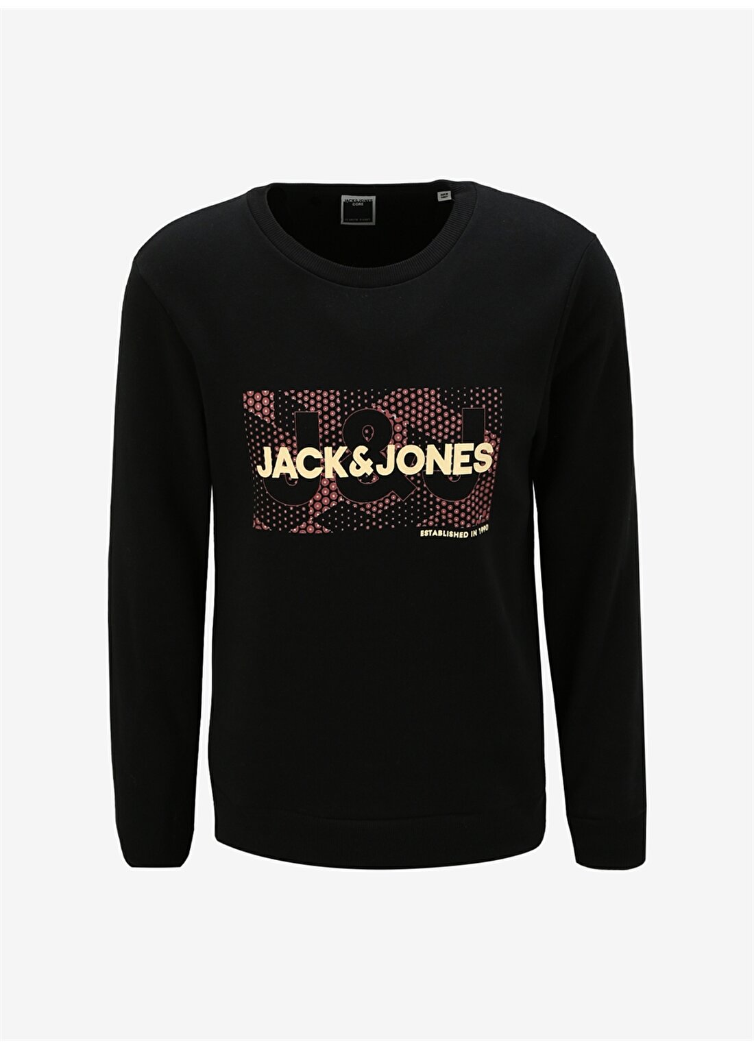 Jack & Jones Bisiklet Yaka Siyah Erkek Sweatshırt 12261183_JCOAREA SWEAT CREW EXC