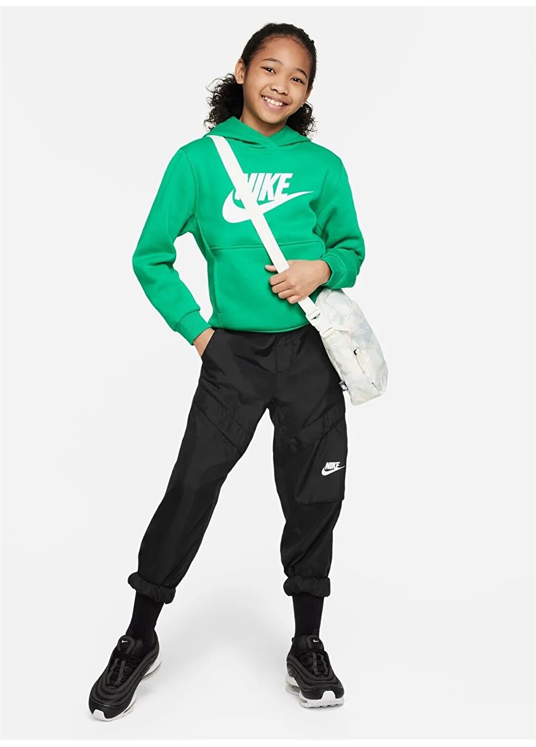 Nike Çocuk Yeşil Kapüşonlu Sweatshirt FD2988-324 K NSW CLUB FLC HDY