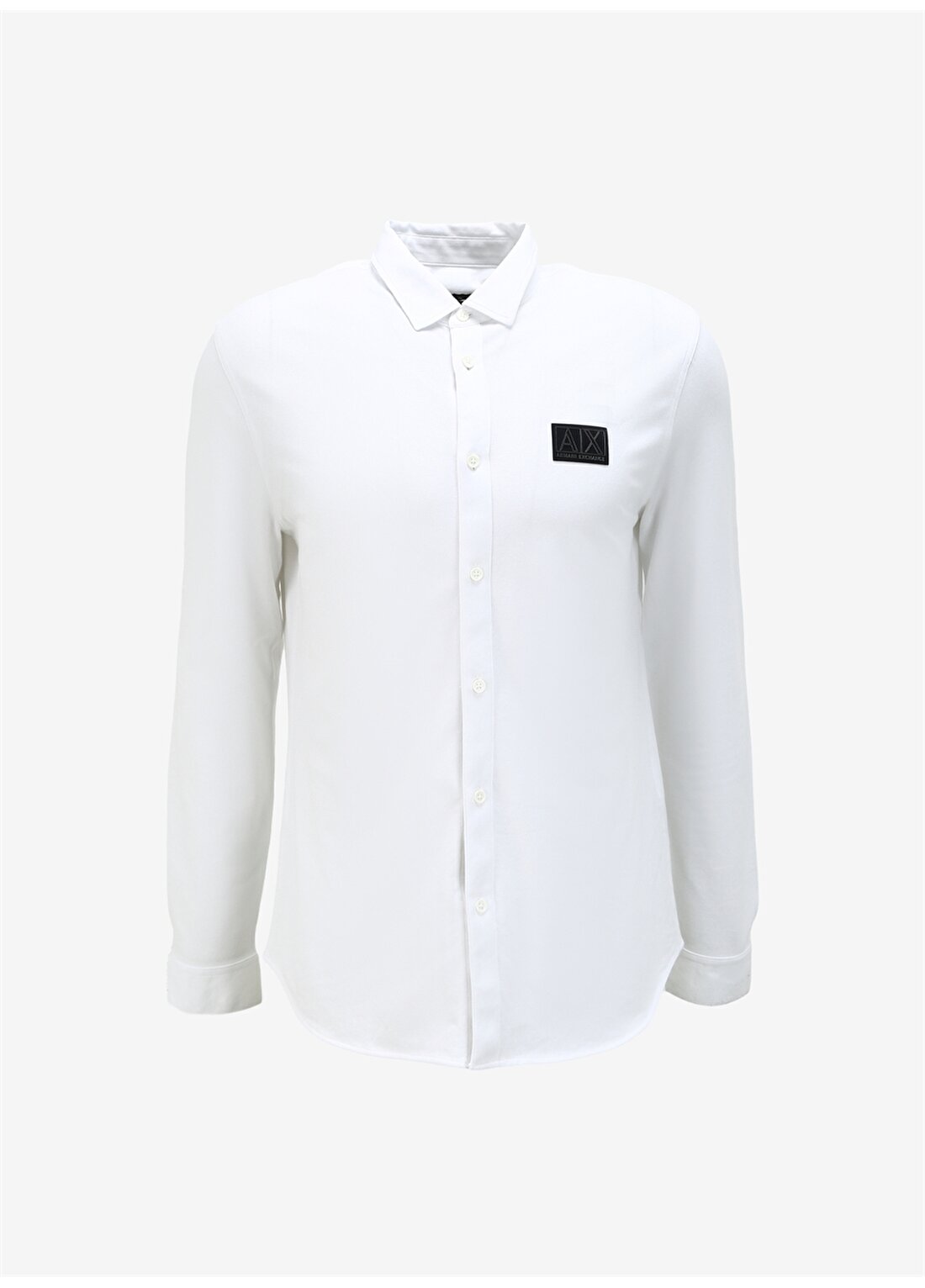 Armani Exchange Regular Fit Beyaz Düz Erkek Gömlek 6RZCHJ 1100 WHITE