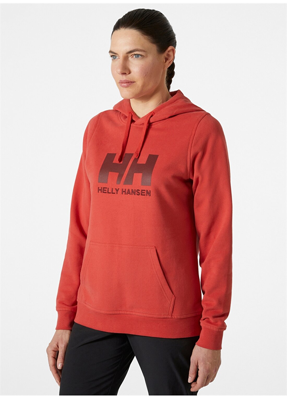 Helly Hansen Kırmızı Kadın Sweatshirt HHA.33978 W LOGO HOOD
