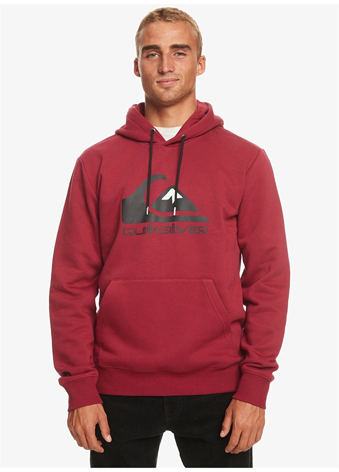 Quiksilver Kırmızı Erkek Kapüşon Yaka Sweatshirt EQYFT04450 Big Logo Hood