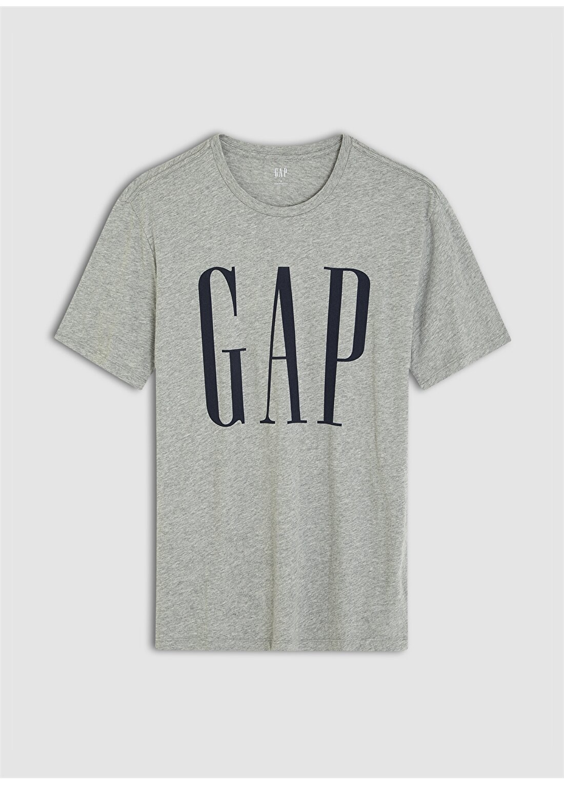 Gap Bisiklet Yaka Baskılı Gri Erkek T-Shirt 499950