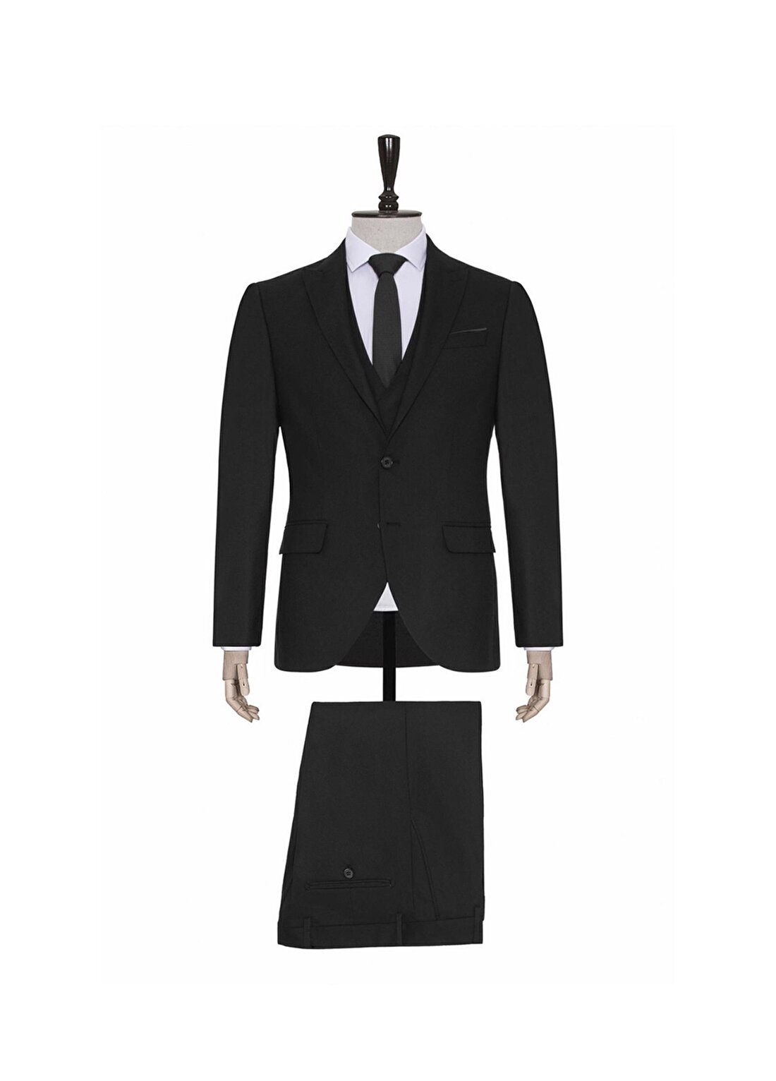 Süvari Normal Bel Slim Fit Siyah Erkek Takım Elbise TK1001100128