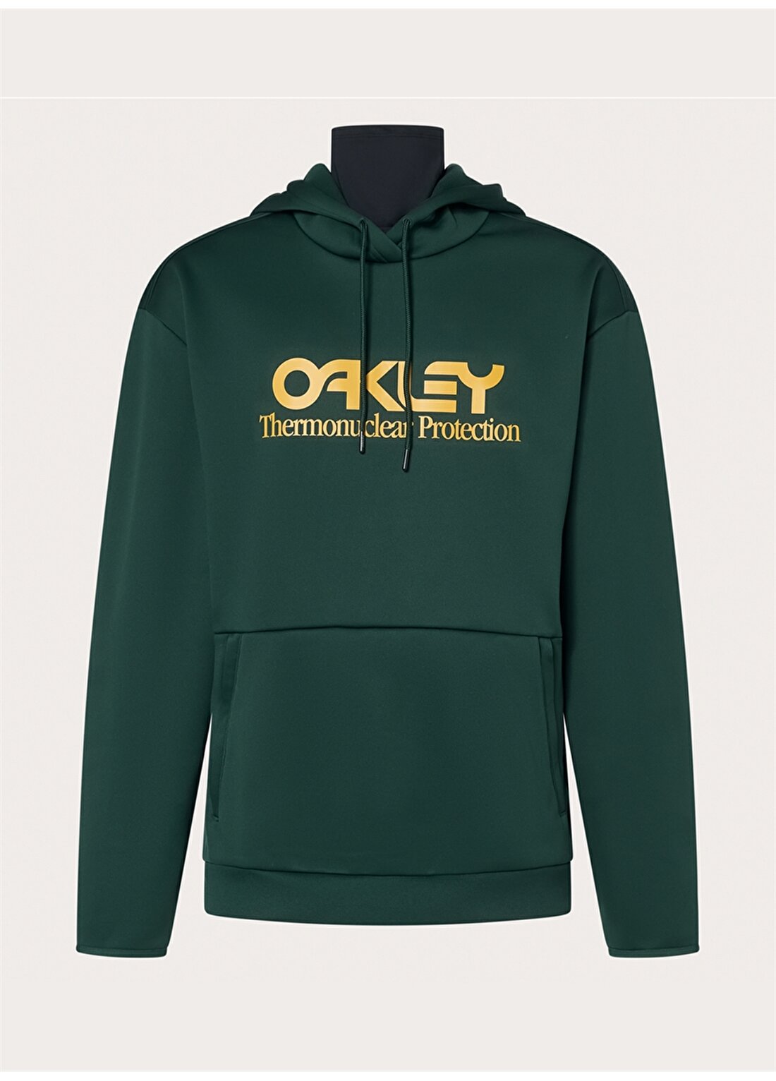 Oakley Sarı - Yeşil Erkek Kapüşonlu Baskılı Sweatshirt FOA402381 RIDER LONG 2.0 HOODIE