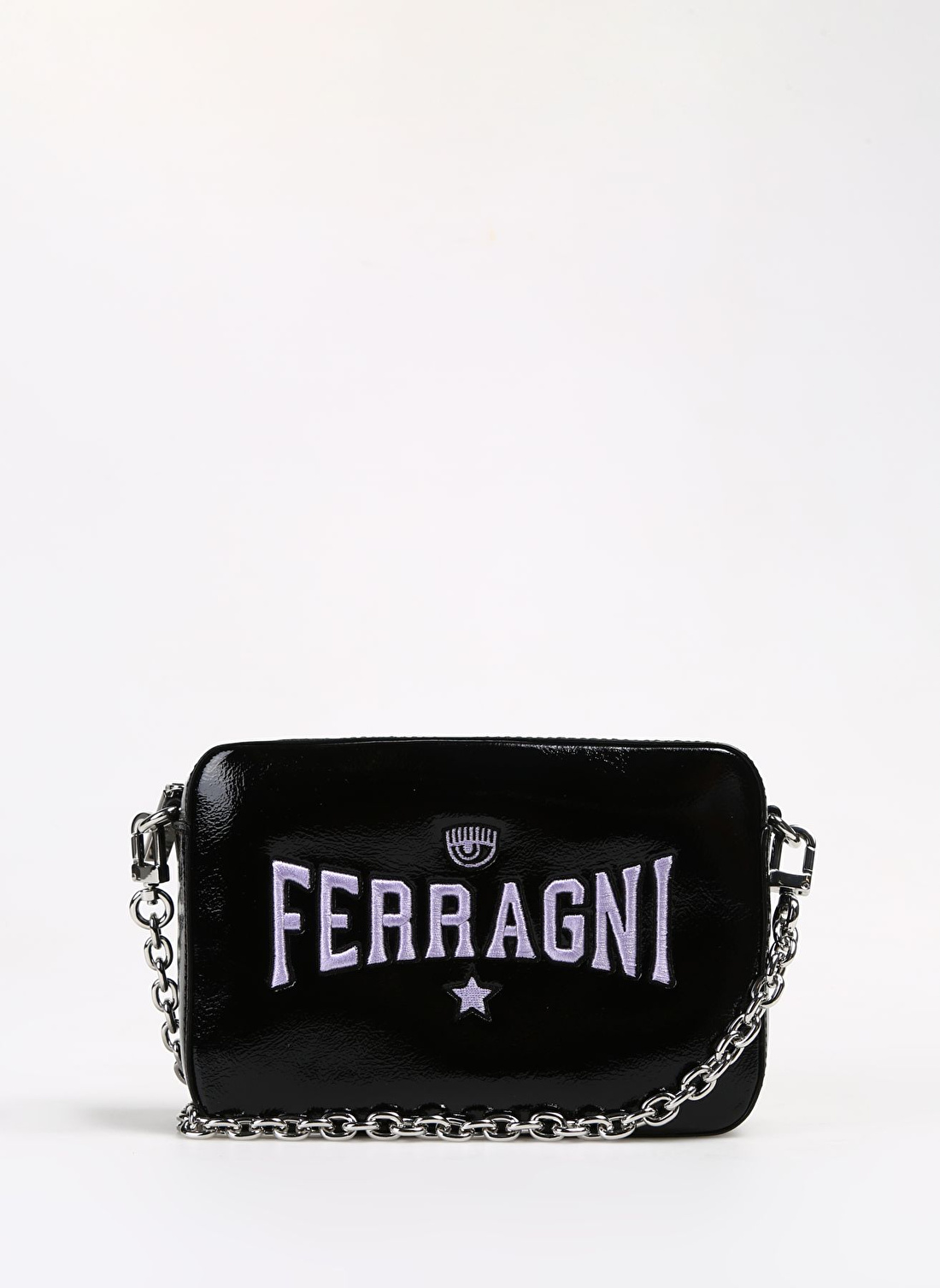 Chiara Ferragni Siyah Kadın 20x14x6 cm Çapraz Çanta 75SB4BN4ZS954899 