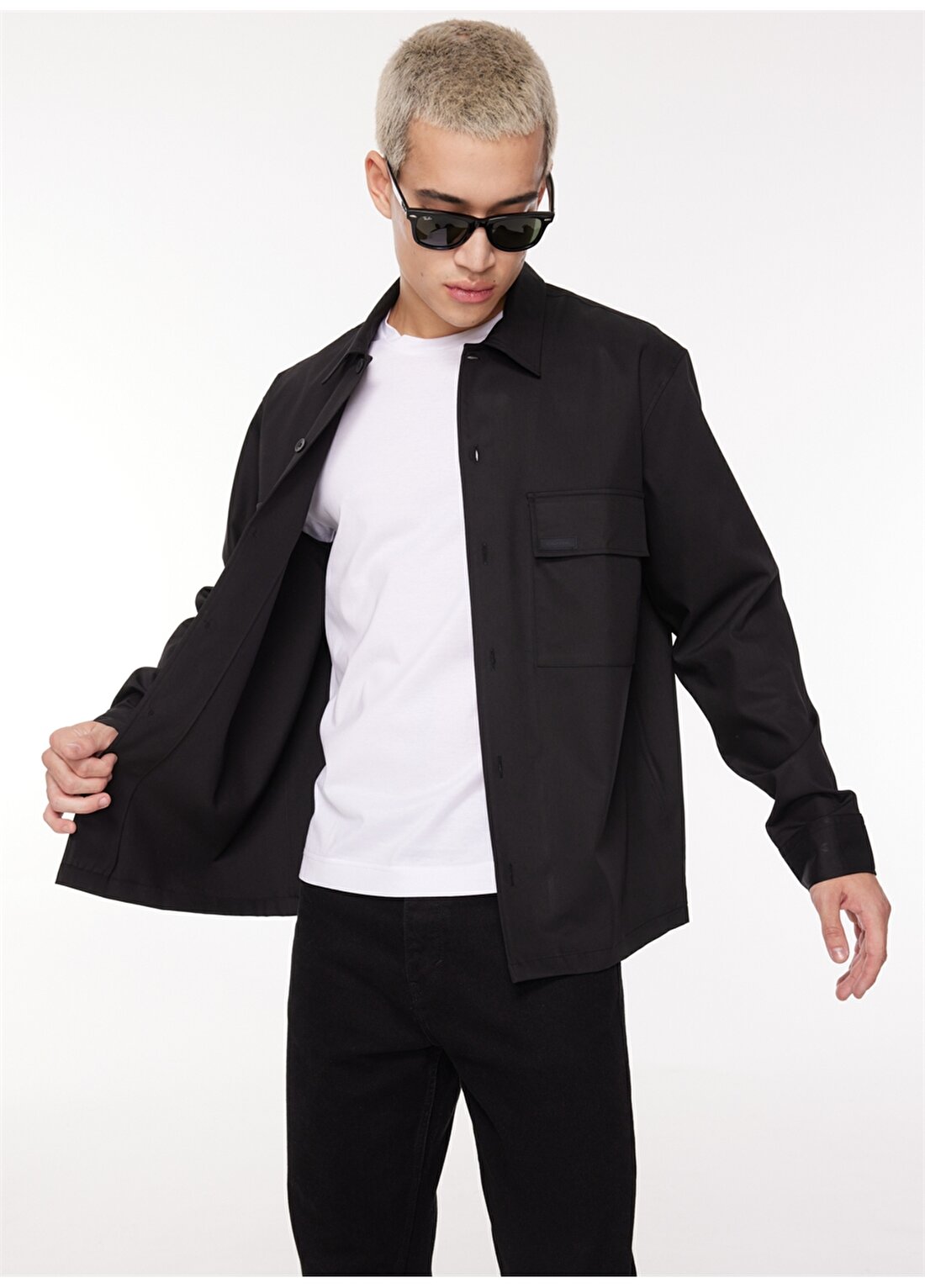 Calvin Klein Slim Fit Gömlek Yaka Siyah Erkek Gömlek K10K112232BEH