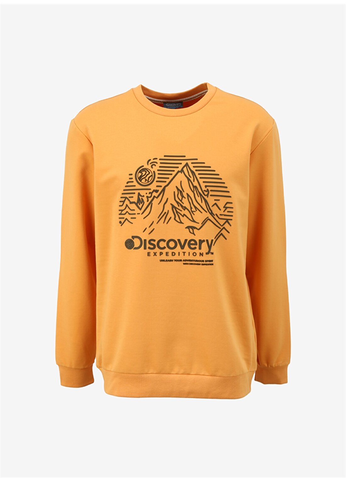 Discovery Expedition Turuncu Bisiklet Yaka Relaxed Fit Erkek Sweatshirt DS4M-SWT3237