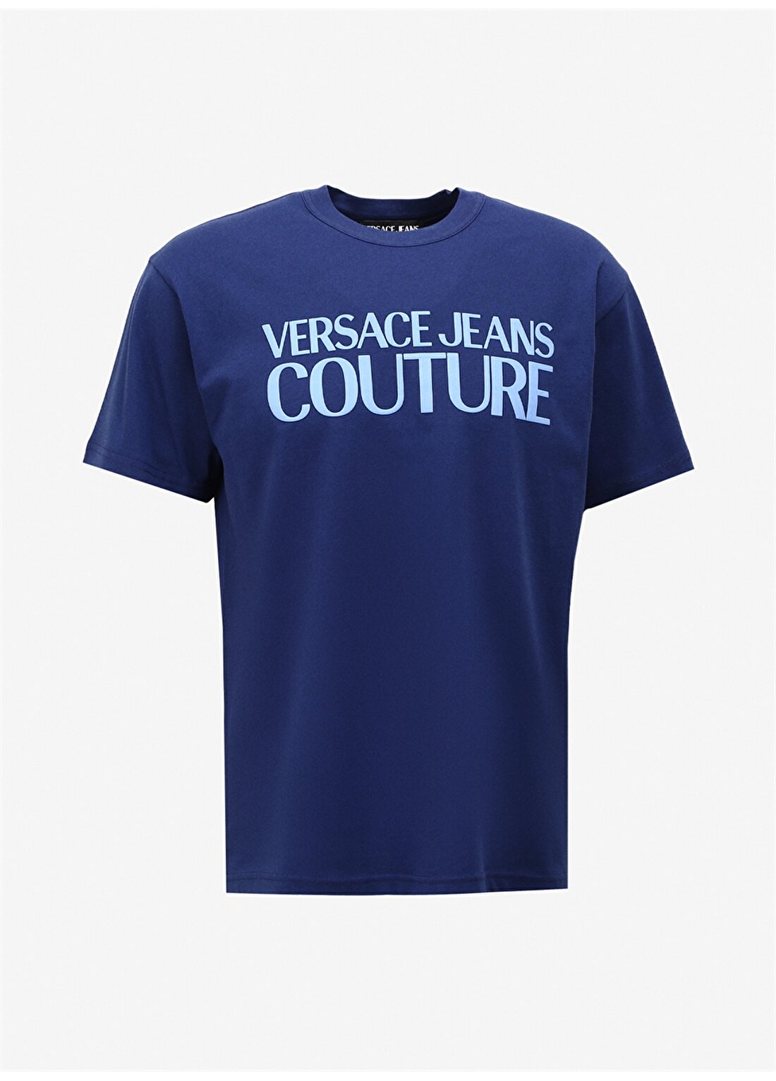 Versace Jeans Couture Bisiklet Yaka Lacivert Erkek T-Shirt 75GAHT03CJ00T238