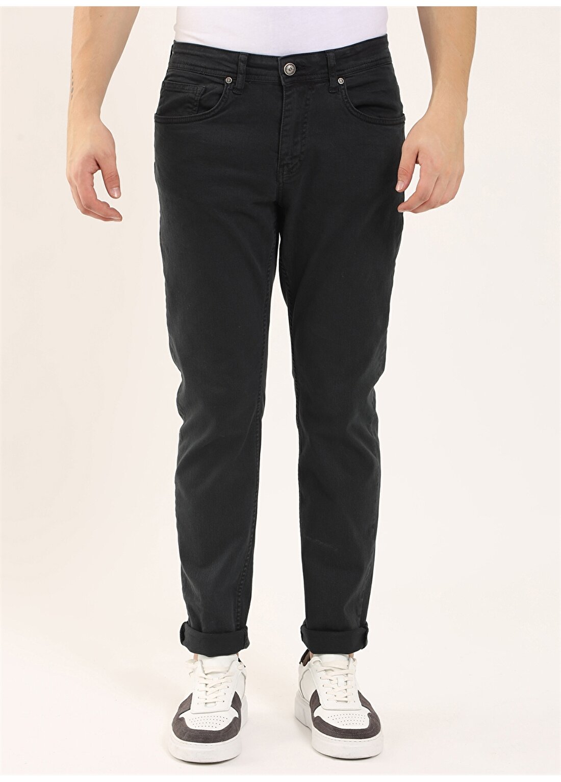 Dufy Standart Bel Normal Paça Slim Fit Antrasit Erkek Pantolon DU1234163003