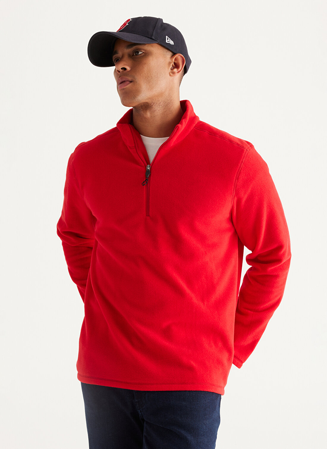 Altınyıldız Classics Kırmızı Erkek Polar Sweatshirt 4A5221100016