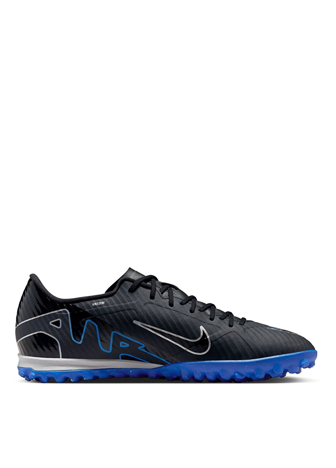Nike Siyah - Gri - Gümüş Erkek Halı Saha Ayakkabısı DJ5635-040-ZOOM VAPOR 15 ACADEMY TF