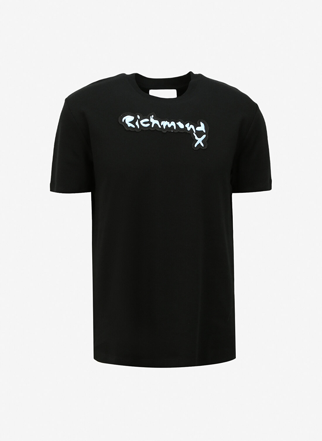 John Richmond Bisiklet Yaka Siyah Erkek T-Shirt UMA23002TS